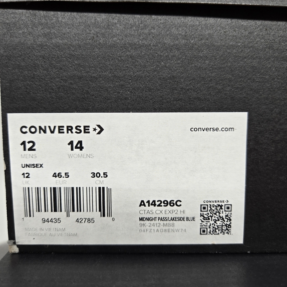 Converse Chuck Taylor All Star CX EXP2 High 'Midnight Pass' Men's Shoes Size 12 - Picture 8 of 8